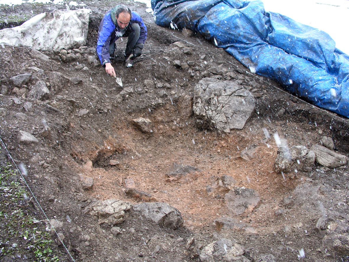 Ausgrabung bei St. Magdalena im Halltal